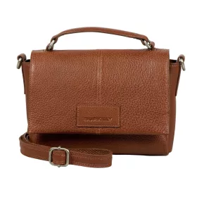    Burkely Casual Cayla svetlosivá malá dámska kožená kabelka s popruhom cez rameno 20 x 15 cm