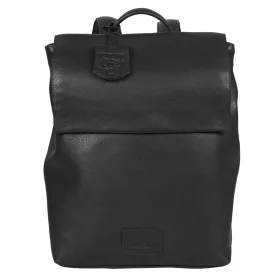    Burkely Casual Cayla čierny dámsky kožený batoh, taška na notebook 14"