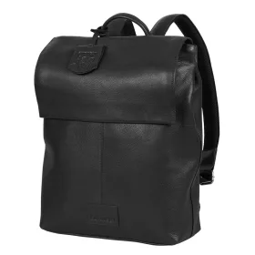    Burkely Casual Cayla čierny dámsky kožený batoh, taška na notebook 14"