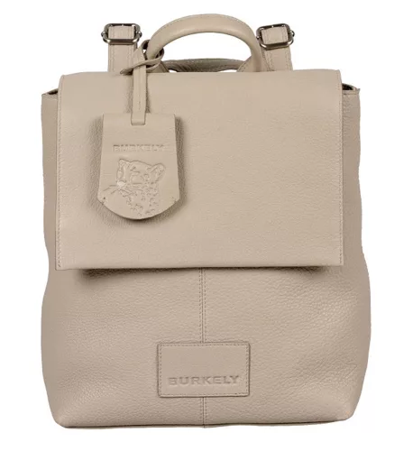  Kožený dámsky batoh Burkely Just Jolie béžový, bočná taška, taška na notebook 33 x 31 cm