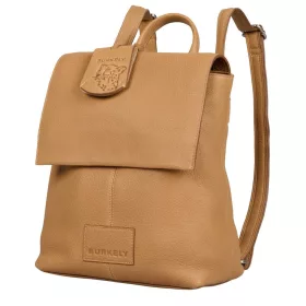    Burkely Just Jolie koňak dámsky kožený batoh, bočná taška, taška na notebook 33 x 31 cm
