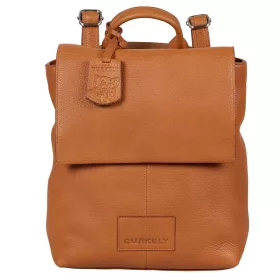    Burkely Just Jolie koňak dámsky kožený batoh, bočná taška, taška na notebook 33 x 31 cm