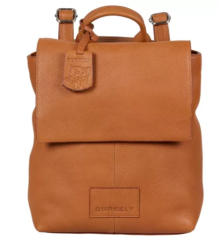  Burkely Just Jolie koňak dámsky kožený batoh, bočná taška, taška na notebook 33 x 31 cm