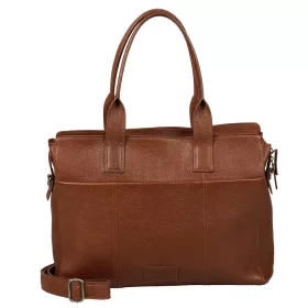    Burkely Antique Avery Black dámska kožená taška na notebook cez rameno 15,6"