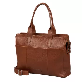    Burkely Antique Avery Black dámska kožená taška na notebook cez rameno 15,6"