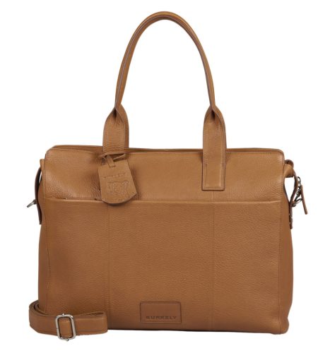  Burkely About Ally Workbag hnedá dámska kožená taška cez rameno s krokotlačou 15"