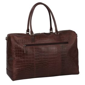    Kožená cestovná taška Burkely Minimal Mason červená 58 x 29 cm