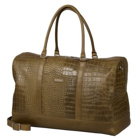    Kožená cestovná taška Burkely Minimal Mason červená 58 x 29 cm