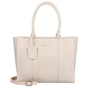    Burkely About Ally Workbag hnedá dámska kožená taška cez rameno s krokotlačou 15"