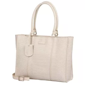    Burkely About Ally Workbag hnedá dámska kožená taška cez rameno s krokotlačou 15"