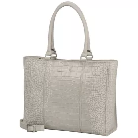    Burkely About Ally Workbag hnedá dámska kožená taška cez rameno s krokotlačou 15"