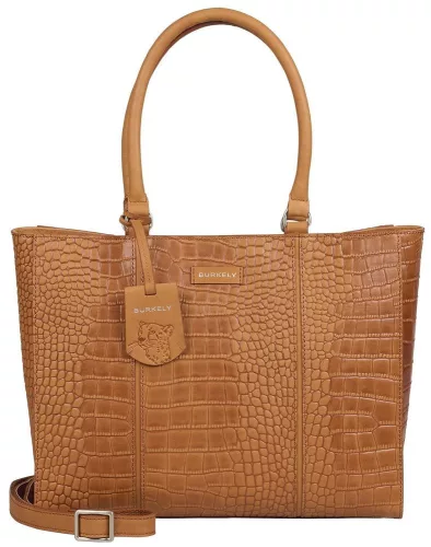  Burkely About Ally Workbag hnedá dámska kožená taška cez rameno s krokotlačou 15"