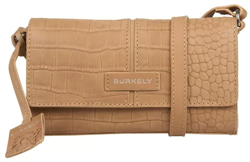  Burkely Parisian Paige béžová, dámska kožená taška na opasok, crossbody, s RFID ochranou