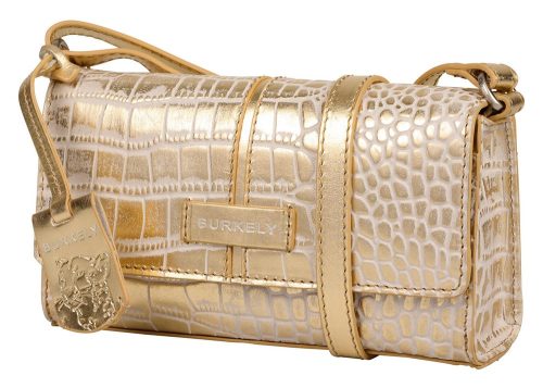  Burkely Parisian Paige béžová, dámska kožená taška na opasok, crossbody, s RFID ochranou