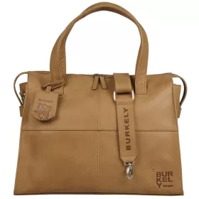    Dámska kožená taška cez rameno Burkely Soft Skylar Cognac, taška na notebook 13,3"