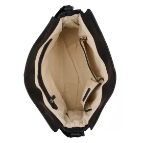    Dámska kožená taška cez rameno Burkely Even Ella Hobo béžovej farby