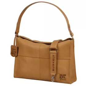    Dámska kožená taška cez rameno Burkely Even Ella Hobo béžovej farby