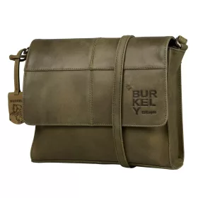    Burkely Antique Avery hnedá kožená dámska taška cez rameno, bočná taška