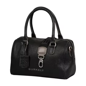    Burkely Croco Cassy čierna dámska kožená taška cez rameno, kabelka