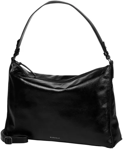  Dámska kožená taška cez rameno Burkely Even Ella Hobo béžovej farby