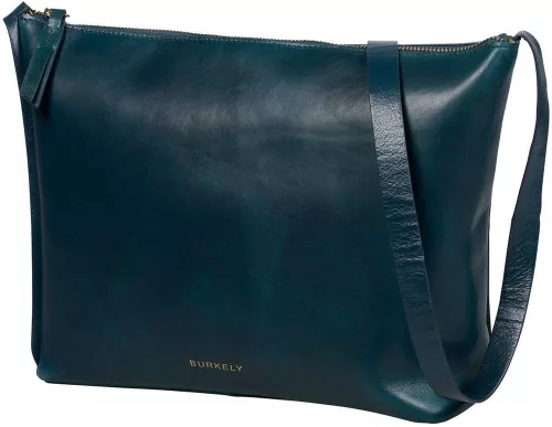  Burkely Lush Lucy čierna dámska kožená mini kabelka cez rameno crossbody 22 x 14 cm