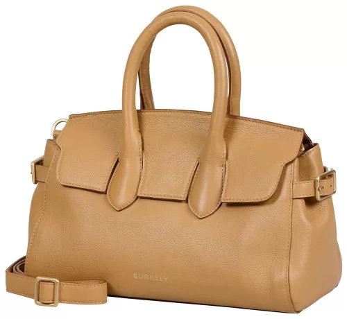  Burkely Soft Skylar hnedá dámska kožená kabelka, taška cez rameno