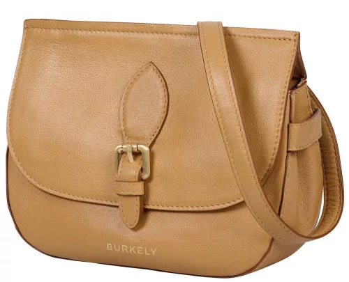  Burkely Soft Skylar hnedá dámska kožená kabelka, taška cez rameno