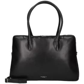    Burkely About Ally Workbag hnedá dámska kožená taška cez rameno s krokotlačou 15"