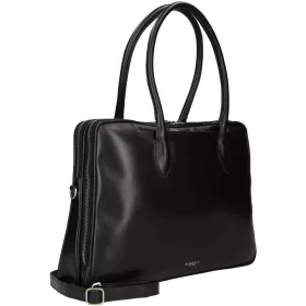    Burkely About Ally Workbag hnedá dámska kožená taška cez rameno s krokotlačou 15"