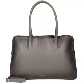    Burkely About Ally Workbag hnedá dámska kožená taška cez rameno s krokotlačou 15"