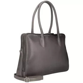    Burkely About Ally Workbag hnedá dámska kožená taška cez rameno s krokotlačou 15"