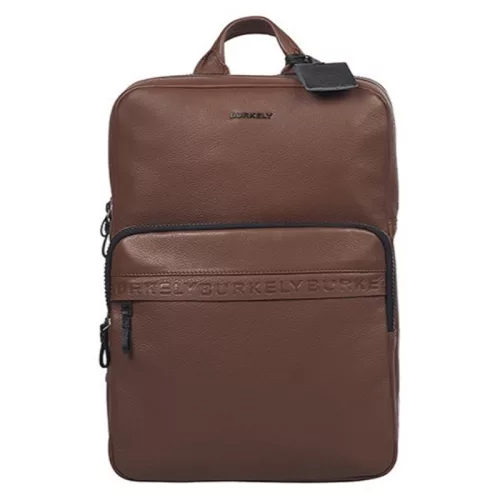  Čierna kožená taška na notebook Burkely Bold Bobby, bočná taška 15"
