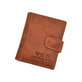    Wild Things Only 5505-1 hnedá pánska kožená peňaženka 8,5 x 10,3 x 2,5 cm