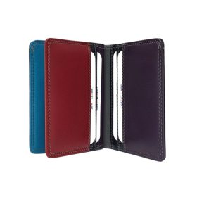    Čierny kožený držiak na karty Burkely PATCHI RFID, 10 × 8 cm