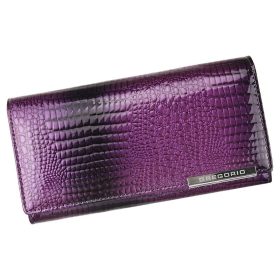    Dámska peňaženka Gregorio GF100 z fialovej hovädzej kože 18,5 x 10 x 3 cm
