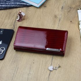    Gregorio GF106 bordová dámska kožená peňaženka 19 x 10 x 3 cm