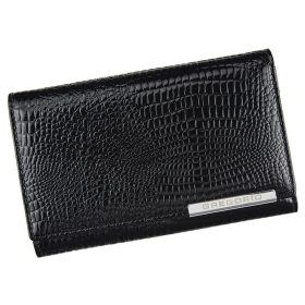    Gregorio GF112 čierna dámska kožená peňaženka 15 x 10 x 3 cm