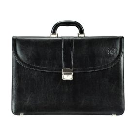    Stefania B551 BY čierna unisex kožená aktovka, notebook 16" 44 x 31 x 14 cm