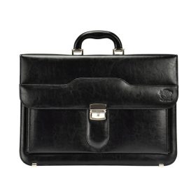    Stefania B354 BY čierna unisex kožená aktovka 40,5 x 30 x 15 cm