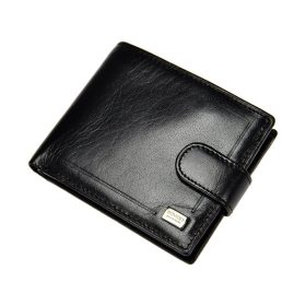    Rovicky CPR-022-BAR RFID čierna pánska peňaženka z hovädzej kože 11 x 9,5 cm