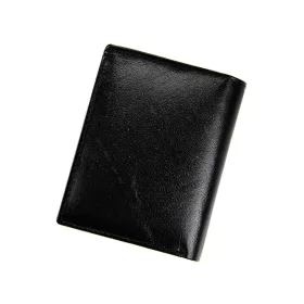    Cavaldi 0800-BS RFID čierna pánska kožená peňaženka 9 x 12 cm