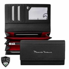    Dámska kožená peňaženka Riccardo Ferducci čierna 17 x 9,7 cm