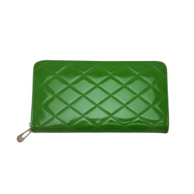    Výber dámskej zelenej koženej peňaženky, 19,5 x 10,5 cm
