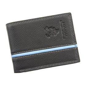    Harvey Miller Polo Club 5313 292E čierna pánska kožená peňaženka 12,8 x 9,7 x 2 cm