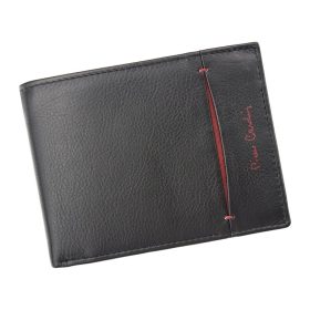    Pierre Cardin TILAK07 325 čierno-červená pánska kožená peňaženka 12 x 9,5 cm