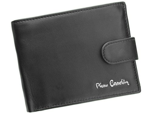  Pierre Cardin TILAK09 324A čierna pánska peňaženka z hovädzej kože 12 x 9,5 x 2,5 cm