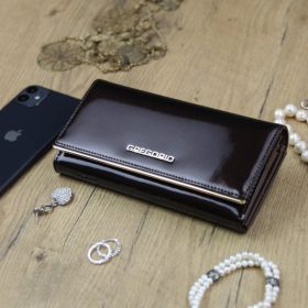    Gregorio ZLL-100 hnedá dámska kožená peňaženka 18,5 x 9,5 x 3,5 cm