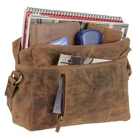    Pánska kožená veľká bočná taška Greenburry, taška cez rameno