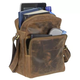    Pánska kožená bočná taška Greenburry, taška cez rameno