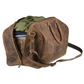    Greenburry starožitný efekt hnedá kožená cestovná taška 49x33 cm